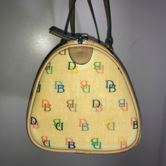 Dooney & Bourke Y2K Rainbow Signature Logo Monogram Satchel EUC - Picture 6 of 9